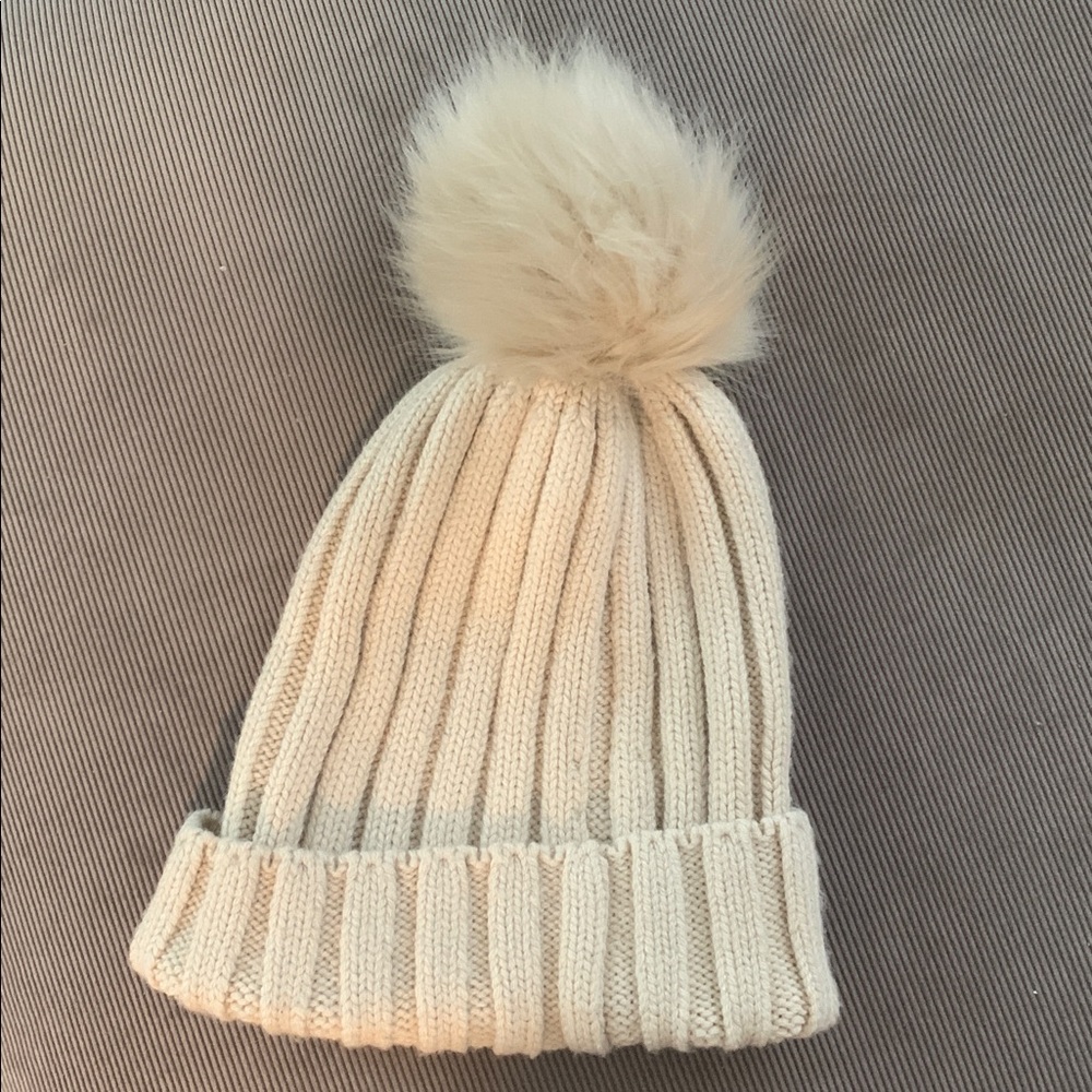 Sunday Best Cream Knit Hat with Pom Pom